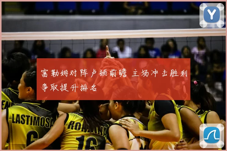 富勒姆对阵卢顿前瞻 主场冲击胜利争取提升排名