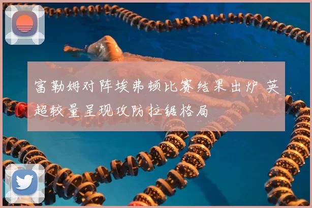 富勒姆对阵埃弗顿比赛结果出炉 英超较量呈现攻防拉锯格局